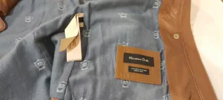 Cazadora Cuero Mujer Massimo Dutti Marrón. Talla M