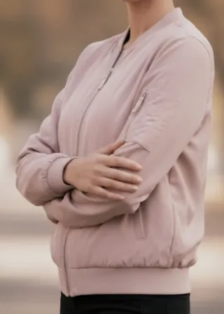 Chaqueta bomber rosa palo talla L