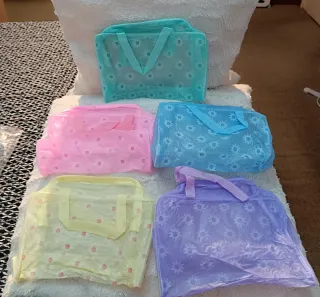 Neceser transparente floral set 5 uds