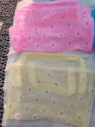 Neceser transparente floral set 5 uds