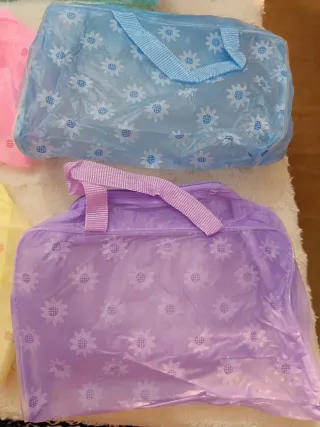 Neceser transparente floral set 5 uds