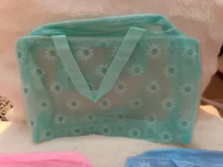 Neceser transparente floral set 5 uds