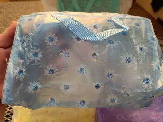 Neceser transparente floral set 5 uds