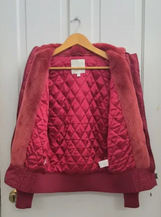 Chaqueta Bomber Mango Roja Talla S/M