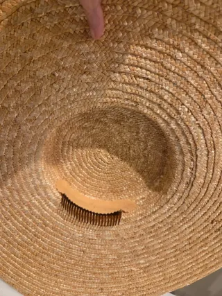 Pamela de paja con flores