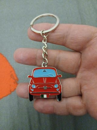 3 pz. Portachiavi Fiat 500 Auto Italiana Vintage