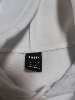 Sudadera Shein Blanca Convey a Smile