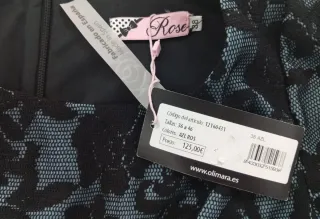 Vestido de cóctel negro y azul