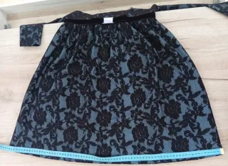 Vestido de cóctel negro y azul