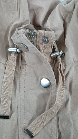 Parka mujer rosa palo ajustable