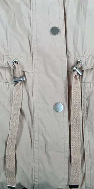 Parka mujer rosa palo ajustable