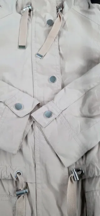 Parka mujer rosa palo ajustable