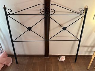 Cabecero de forja negro