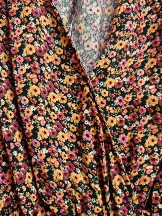 Vestido Zara flores manga larga