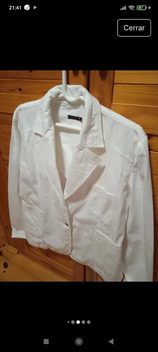 Chaqueta blanca mujer talla 46
