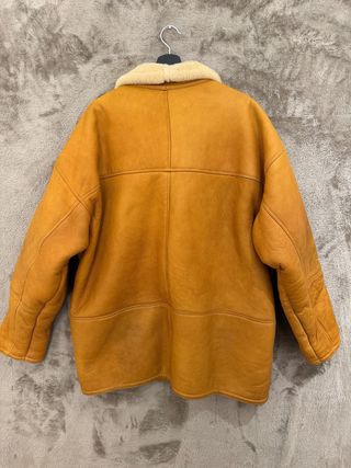 Giacca Shearling Vintage Pelle Scamosciata Uomo