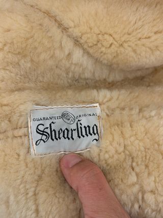 Giacca Shearling Vintage Pelle Scamosciata Uomo