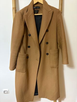 Abrigo Zara Manteco Doble Botonadura