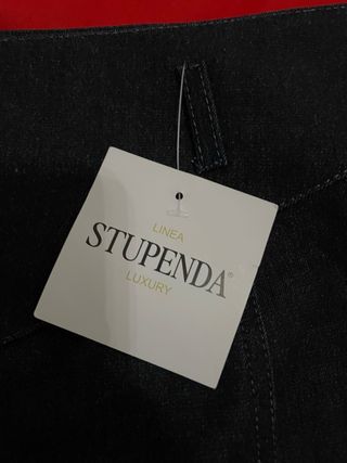 Gonna blu con zip laterale