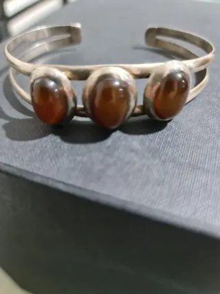 Pulsera Plata Ojo de Tigre