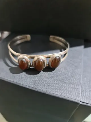 Pulsera Plata Ojo de Tigre