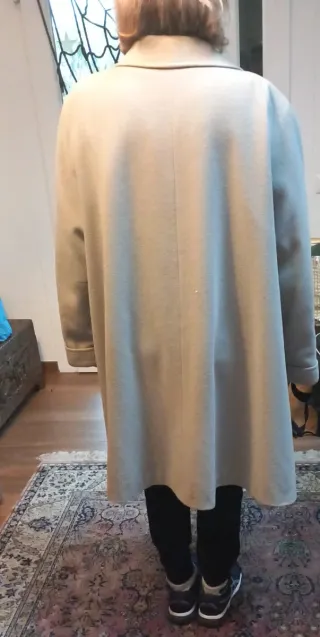 Cappotto donna vintage grigio celeste