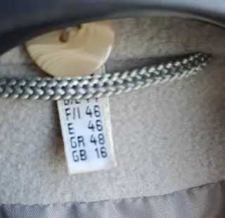 Cappotto donna vintage grigio celeste