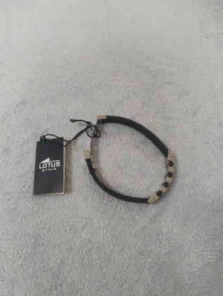 Bracciale da Uomo Lotus Nero e Argento