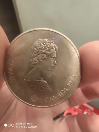 Moneta 5 Dollari Canadesi 1973