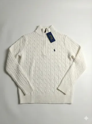 Jersey Polo Ralph Lauren trenzado blanco mujer