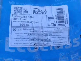 Manguera 3x1.5mm Verde Libre Halógenos 70 metros