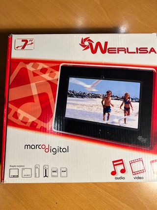 Marco Digital Werlisa de 7 pulgadas. Con regalo.