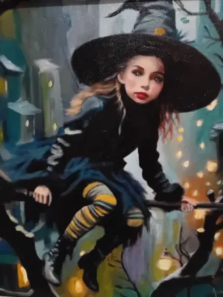 Dipinto olio su tela applicata   su tavola 40x40 2