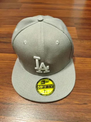 Gorra New Era LA 59FIFTY Gris Talla 7 1/4