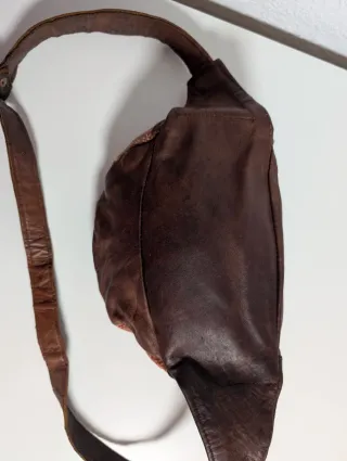 Riñonera de cuero étnica