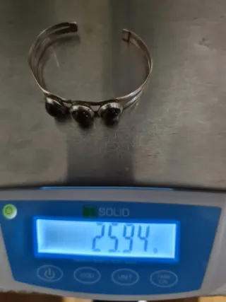 Pulsera Plata con 3 Piedras Lapislázuli