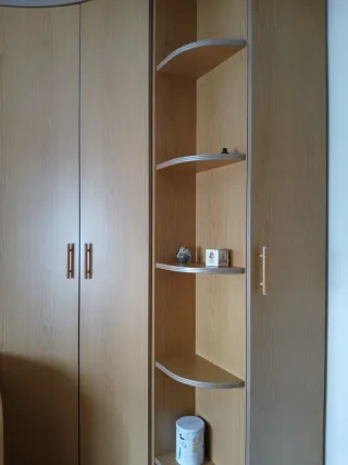 Cama nido y armario con zapatero