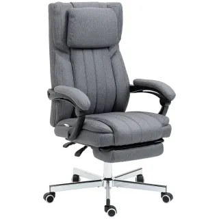Silla de Oficina Giratoria Reclinable Gris