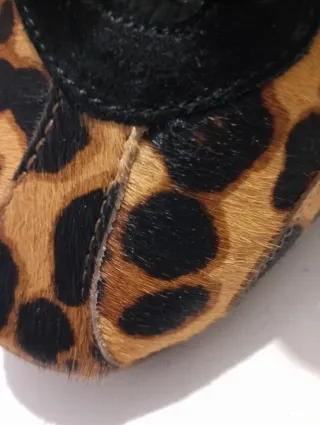 Zapatillas Zara Piel Animal Print Talla 38