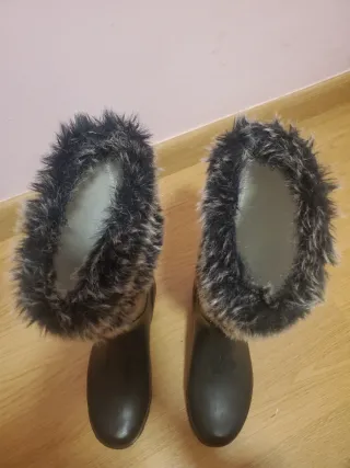 Botas de agua mujer con pelo