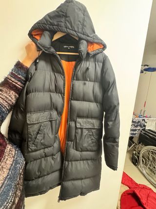 Abrigo MODALINK Negro Naranja Talla XXL