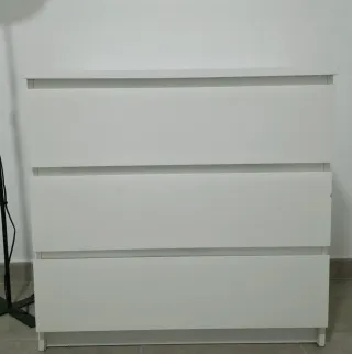 Cómoda Malm 3 cajones blanca