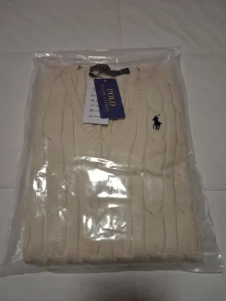 Jersey Polo Ralph Lauren Beige Mujer Nuevo