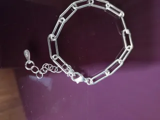Pulsera eslabones plateada S925