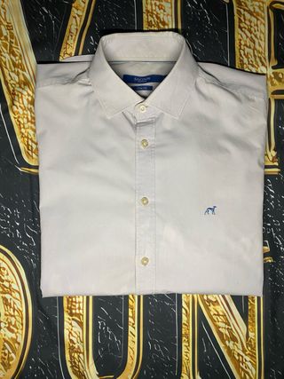 Camisa SACOOR Slim Fit Bege Tamanho M