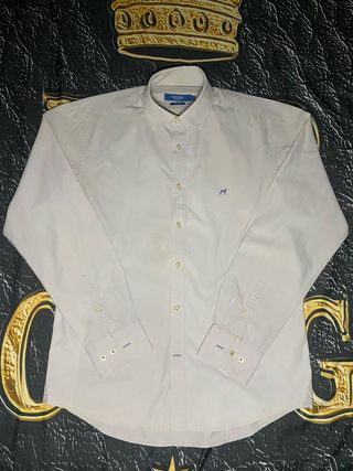 Camisa SACOOR Slim Fit Bege Tamanho M