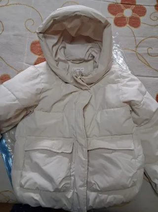 Abrigo Mango Beige Talla XS