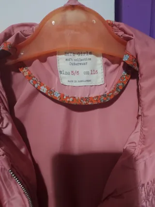 Gabardina niña rosa Talla 5