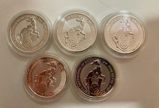 Monedas Plata 2 Onzas Greyound of Richmond