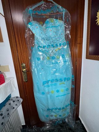 Vestido 15 Años Azul Turquesa